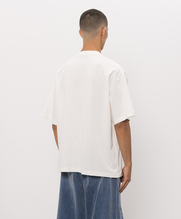 Vetements Футболка кольору айворі з принтом MH27TR196W зображення 4