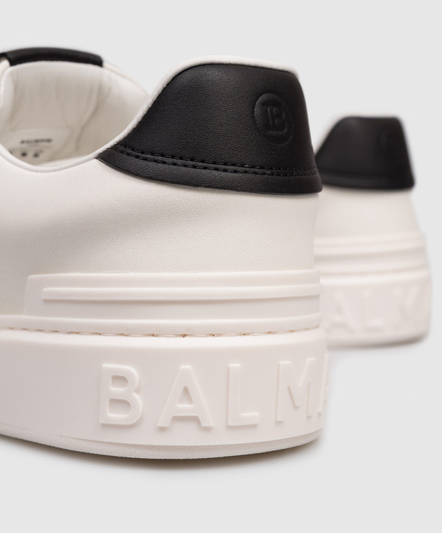 Balmain Білі шкіряні кросівки B-Court GN0VI690LVTR зображення 5