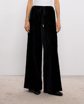 Ann Demeulemeester Черные бархатные брюки Nevi Lounge B0014272FA753