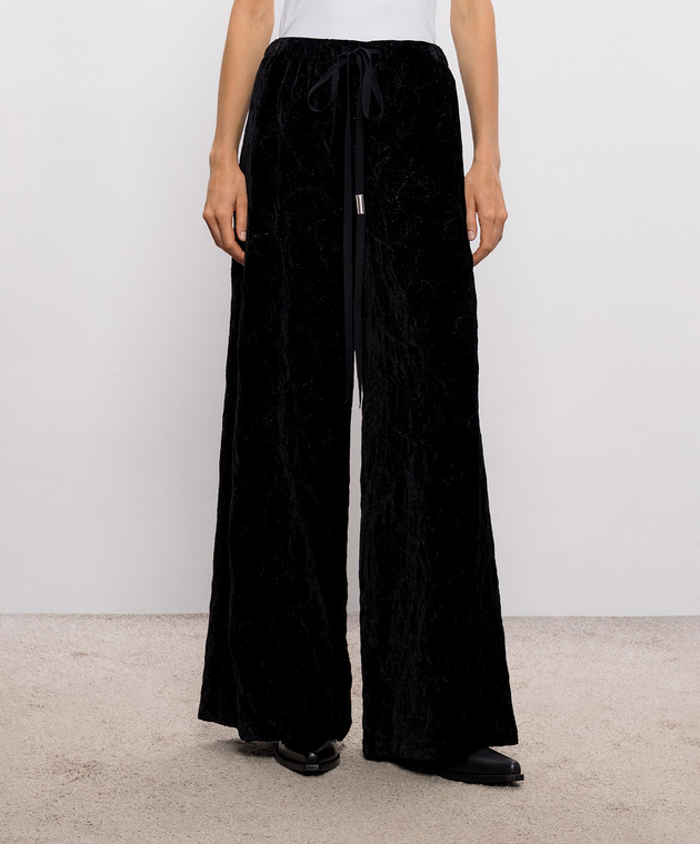 Ann Demeulemeester Чорні оксамитові штани Nevi Lounge B0014272FA753 зображення 3