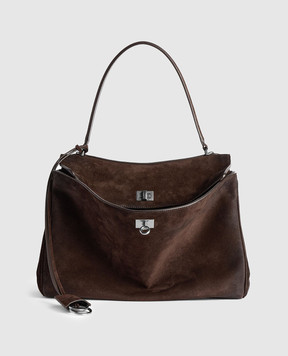 Balenciaga Коричнева замшева сумка Rodeo 7897722AB4G