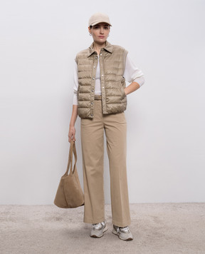 Peserico Білий пуловер з вовни з ланцюжком моніль A99062F18K09169