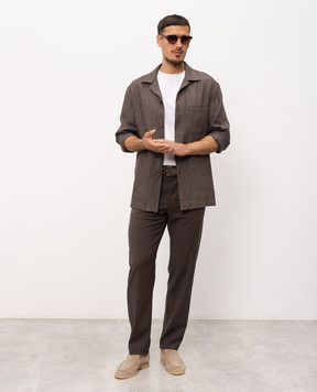 Canali Коричневі штани з вовни AR03652V91659