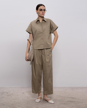 Peserico Брюки цвета хаки с цепочкой мониль A0465701979