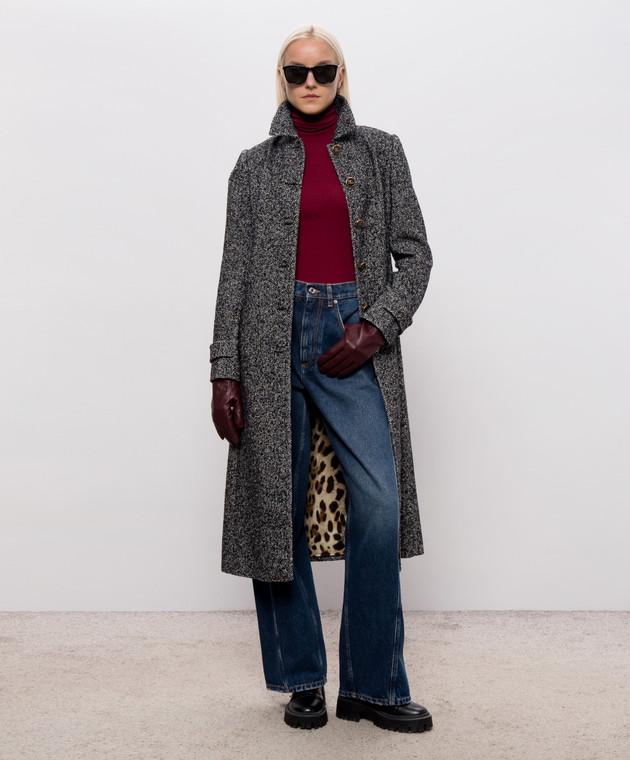 Dolce&Gabbana Бордовий гольф з кашеміру в рубчик FXW95TJBW25 зображення 2