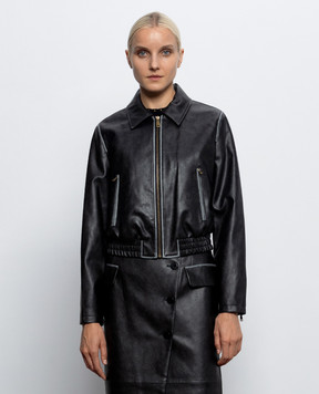 Twinset Черная куртка с пластиной логотипа 262LI2KCC