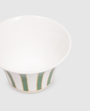 Geminiano Cozzi 1765 Біла порцелянова цукорниця Striche Verdi e Oro TTCMI319036