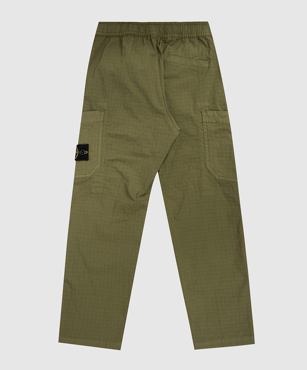 Stone Island Детские карго цвета хаки с патчем логотипа L1S163100002S006368 изображение 2