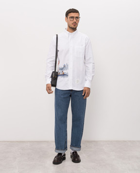 Thom Browne Біла сорочка Scenic Sailboat and Shark MWL272EE1619