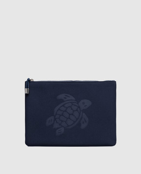 Vilebrequin Синя косметичка з нашивкою логотипа PLLE0137