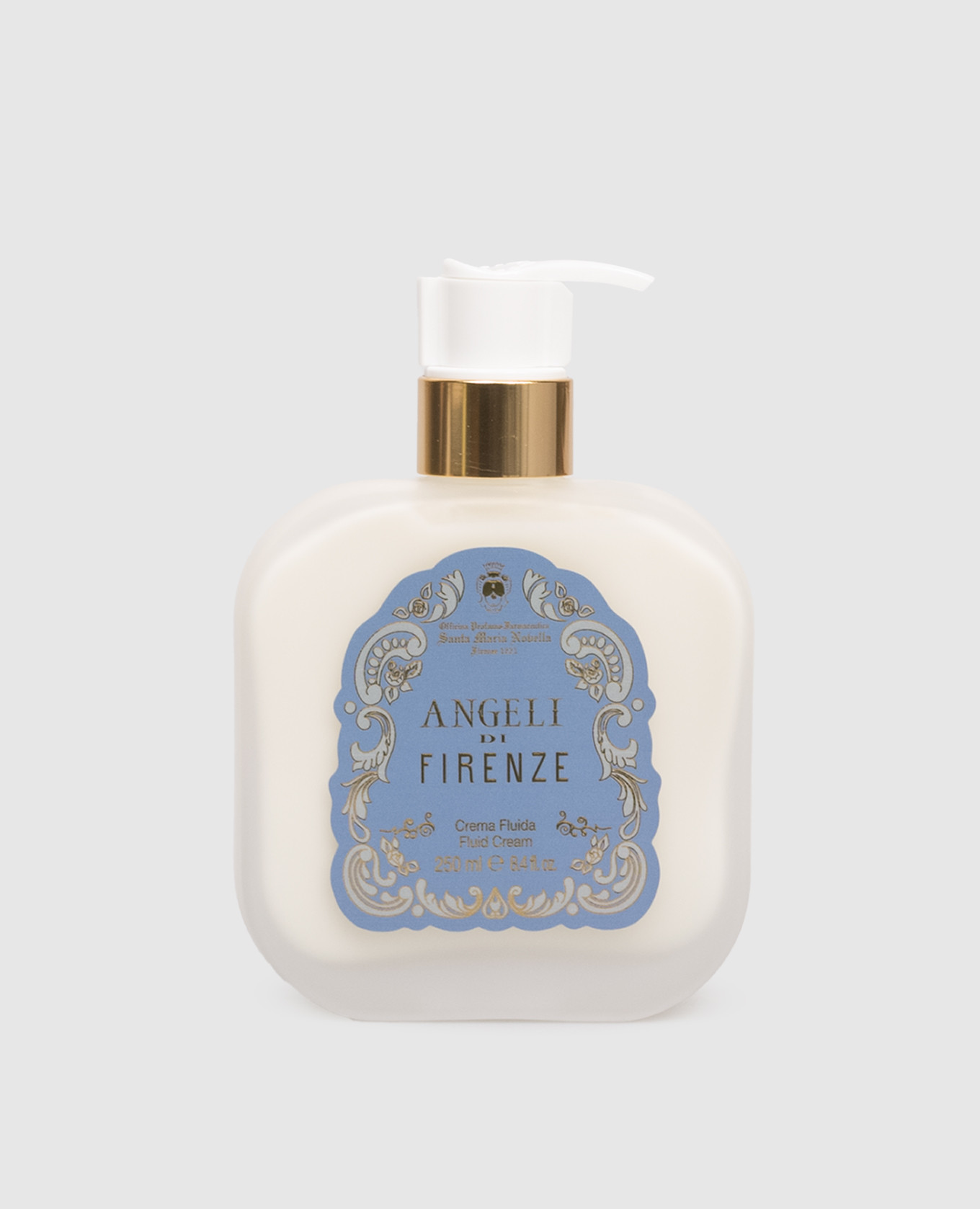 

Крем-флюид для тела Angeli di Firenze в стеклянной емкости с дозатором 250 мл, Белый, Крема для тела