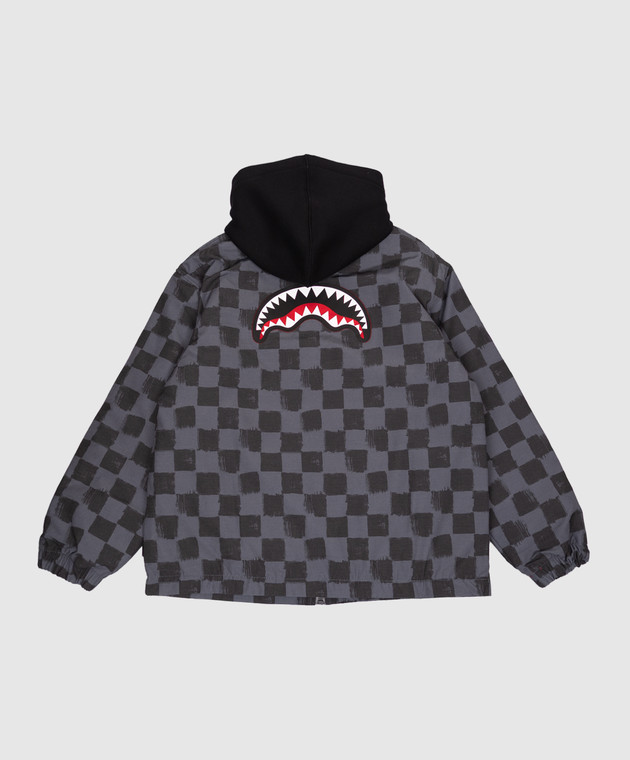 Sprayground Детская серая куртка в клетку SPY1543 изображение 2
