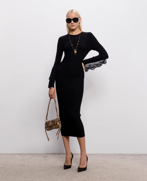 Twinset Черная юбка в рубчик 262AP3103
