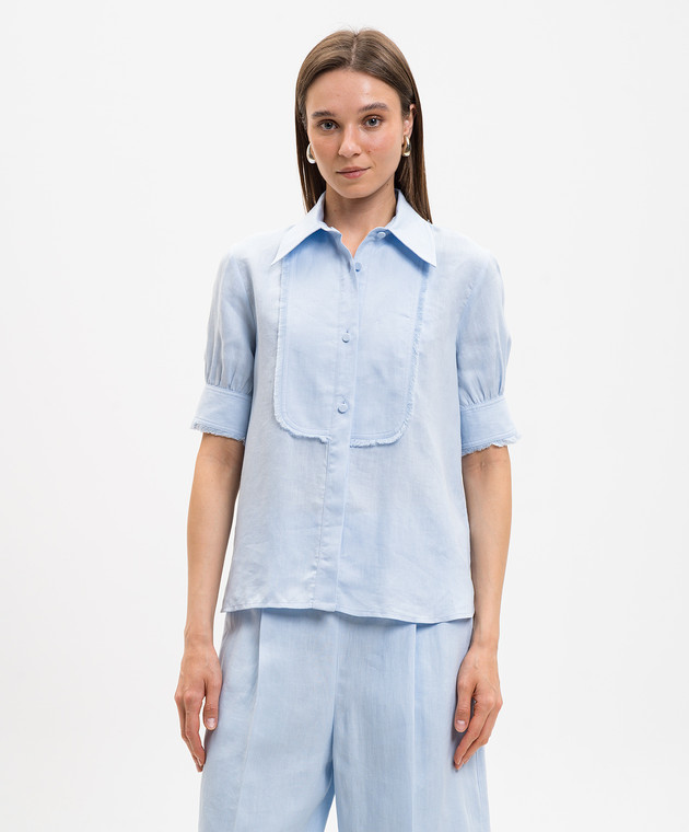 Agnona Голубая рубашка TD1117YU3049 изображение 3