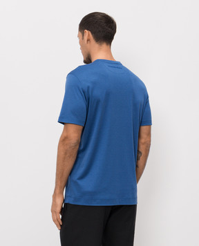 Stefano Ricci Синя футболка з шовком MVH6100140KATBP