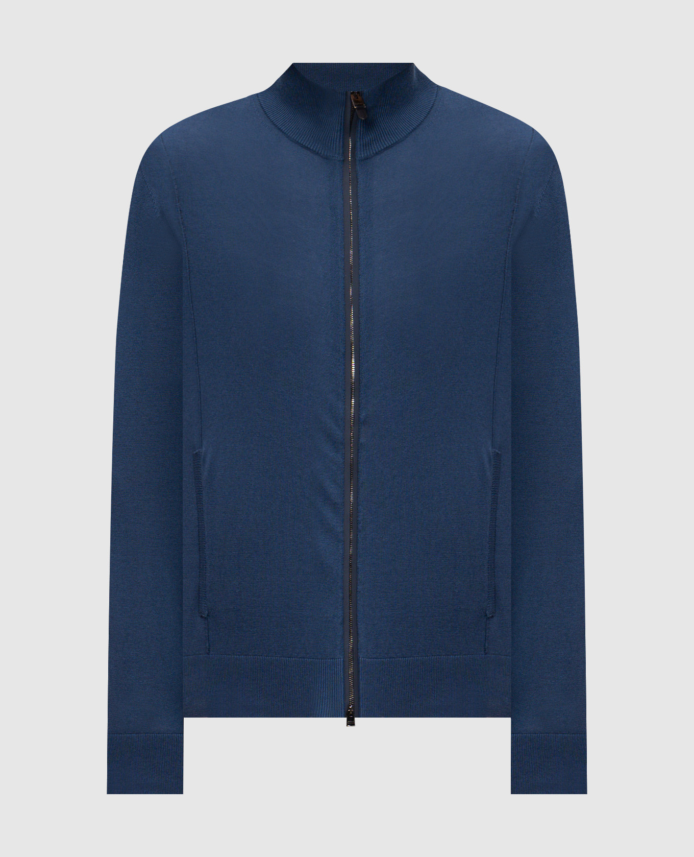 Синий кардиган с хлопком