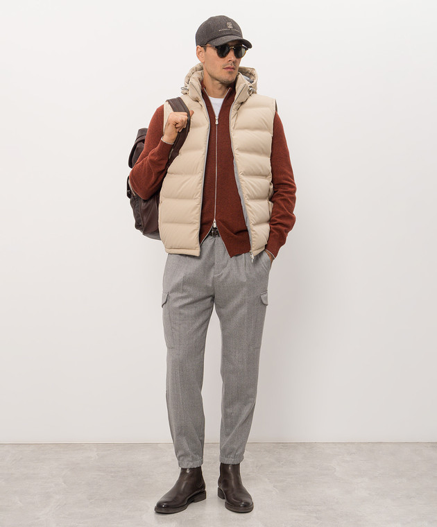 Brunello Cucinelli Терракотовый кардиган из кашемира M2200106 изображение 2