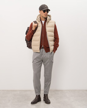 Brunello Cucinelli Терракотовый кардиган из кашемира M2200106