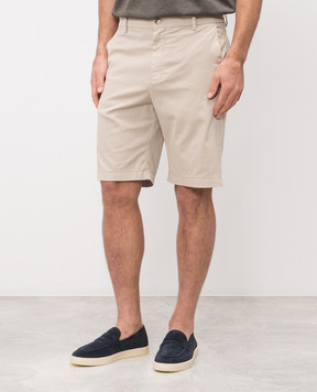 Canali Бежеві шорти з бавовною PT01636D95609