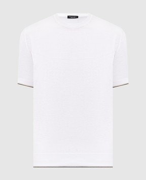 Stefano Ricci Біла футболка з візерунком монограми K616448G10F26115