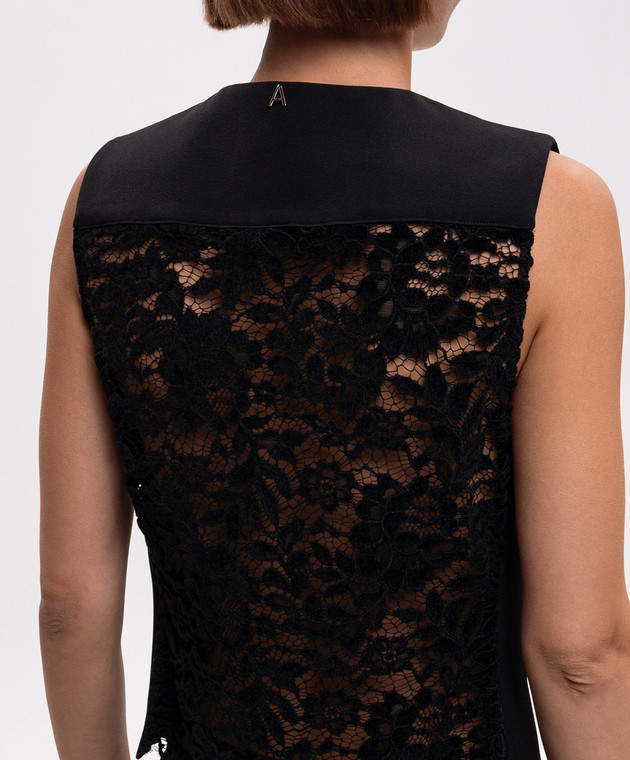 Twinset Черный жилет с кружевом 262AP2341 изображение 5