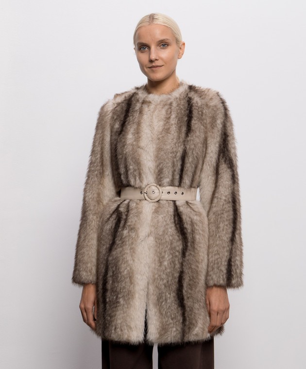 Twinset Бежевое пальто с градиентом 262TP2241 изображение 3
