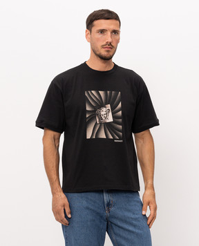 Versace Черная футболка с принтом The Vortex 10260931A18734