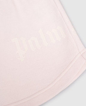 Palm Angels Дитячі рожеві шорти з принтом логотипа PGCI005S26FLE002