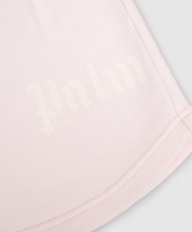 Palm Angels Дитячі рожеві шорти з принтом логотипа PGCI005S26FLE002 зображення 3