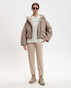 Moncler Куртка кольору хакі з нашивкою логотипа L10931A000185994N