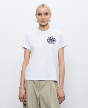 3.1 Phillip Lim Белая футболка с вышивкой S26110386PJB