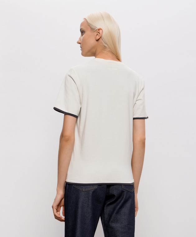 JW Anderson Футболка цвета айвори с вышивкой надписи JT0350PG2007 изображение 4