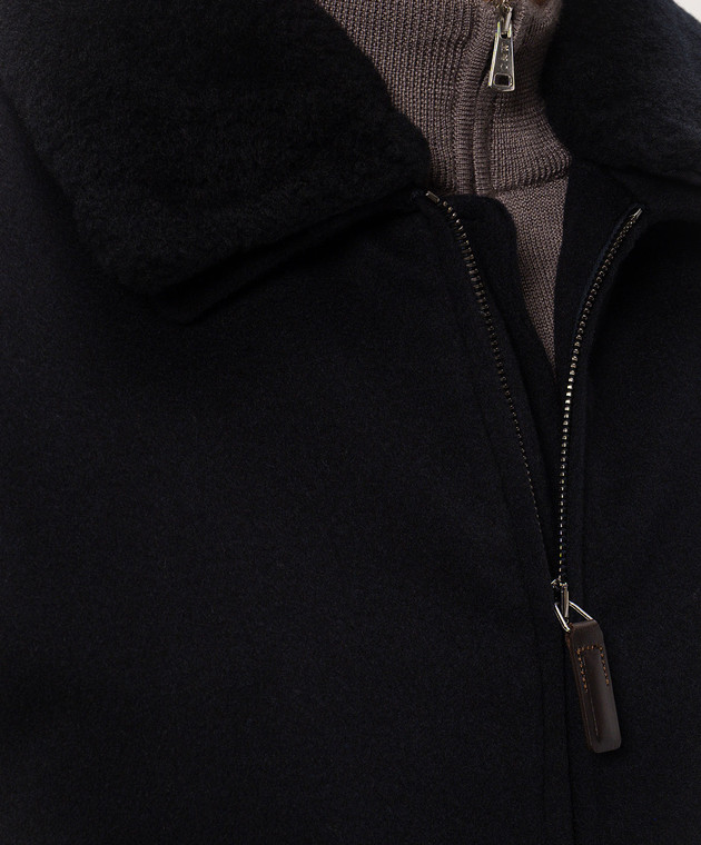 Cashmere&Whiskey Синя куртка з вовни U636I26 зображення 5
