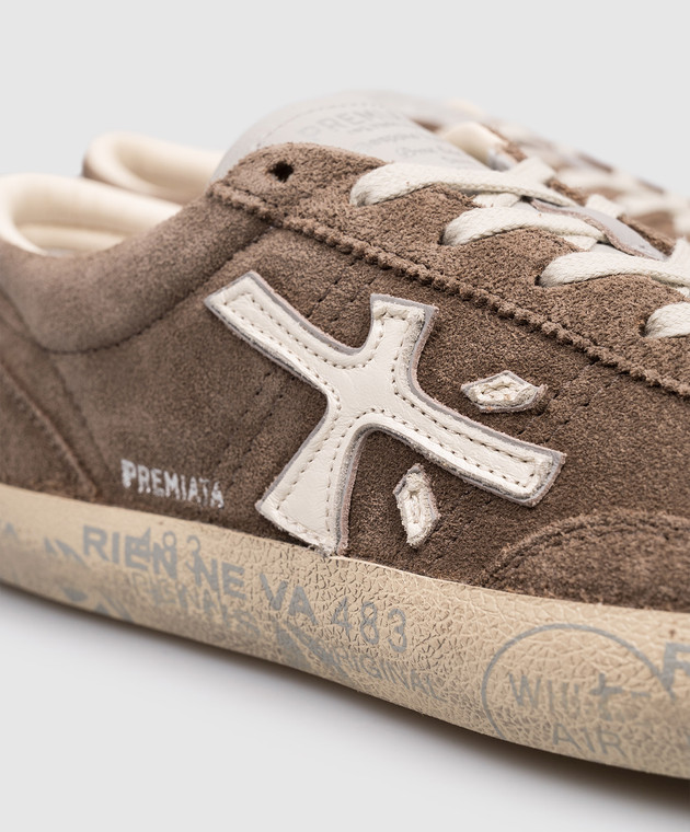 Premiata Коричневі замшеві кросівки Davidd DAVIDD8094 зображення 5