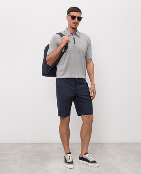 Stefano Ricci Сіре поло із шовку K616006Z41F26102