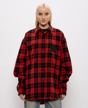 Vetements Красная рубашка в клетку ME76FS056BRw