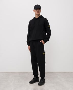 Stone Island Чорні джогери з логотипом K2S156200012S0A20