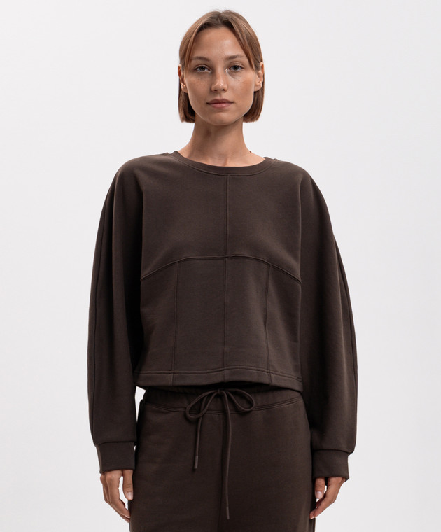 Twinset Коричневый свитшот с акцентными швами 262TP272A изображение 3