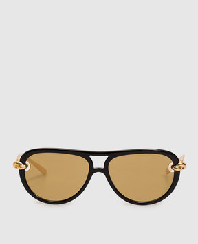 Bottega Veneta Черные очки Knot 841235VBL80