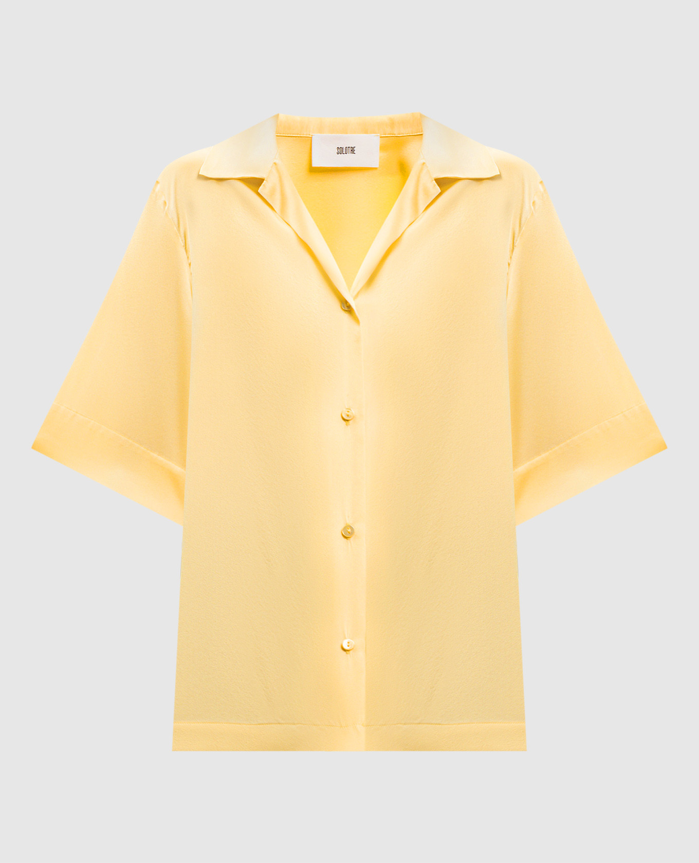 Желтая блуза из шелка