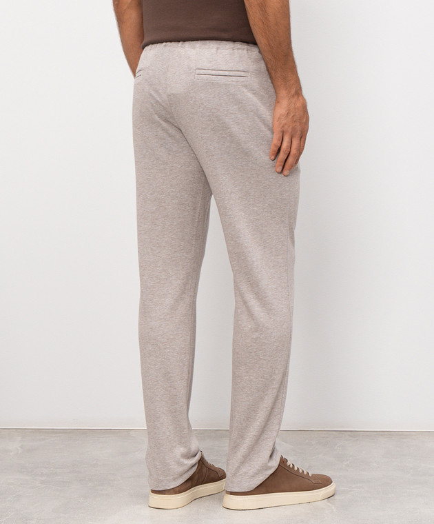 Pini Parma Бежеві меланжеві штани JOGGLIJERTAU зображення 4