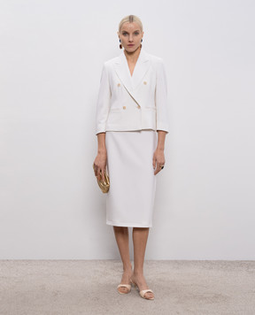 Max Mara Біла спідниця-олівець MXMOTRE з вовни MXMOTRE