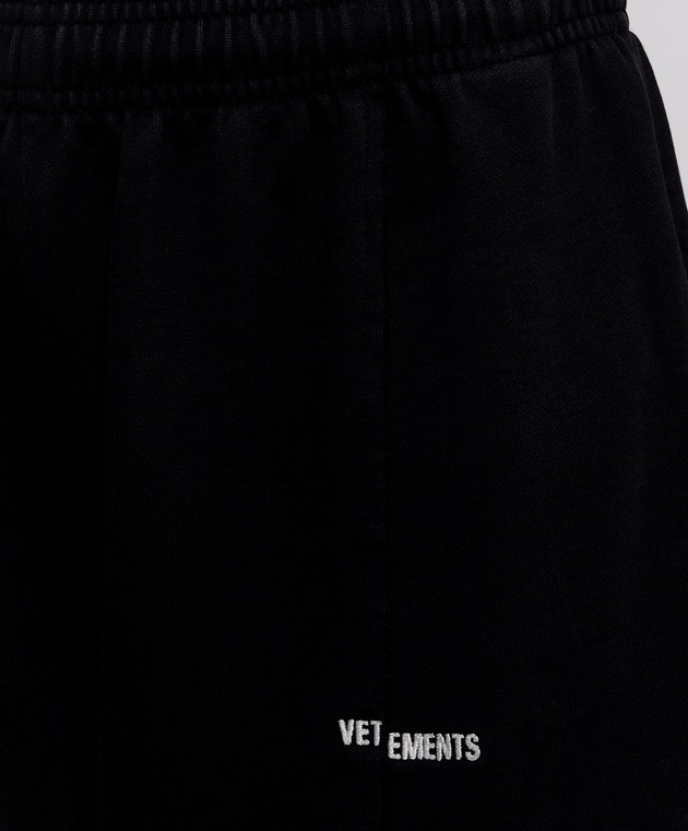 Vetements Черные спортивные брюки с принтом логотипа MH27SP192B изображение 5
