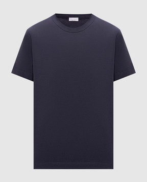 Brunello Cucinelli Синяя футболка с цепочкой MPT81BI100