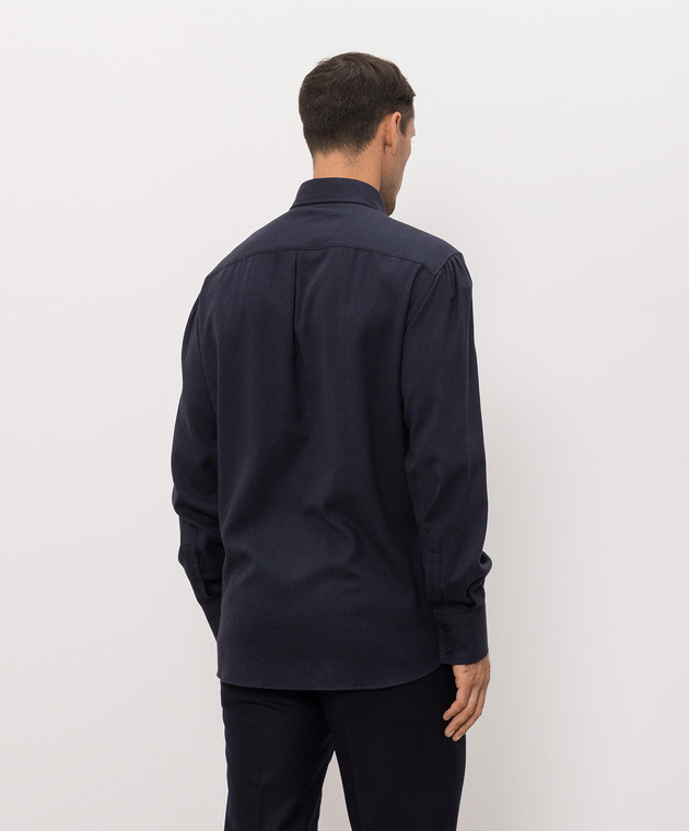 Brunello Cucinelli Синяя рубашка MY6370038 изображение 4