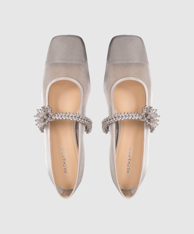 Mach&Mach Сірі балетки Lotus Flower S091310NET зображення 4