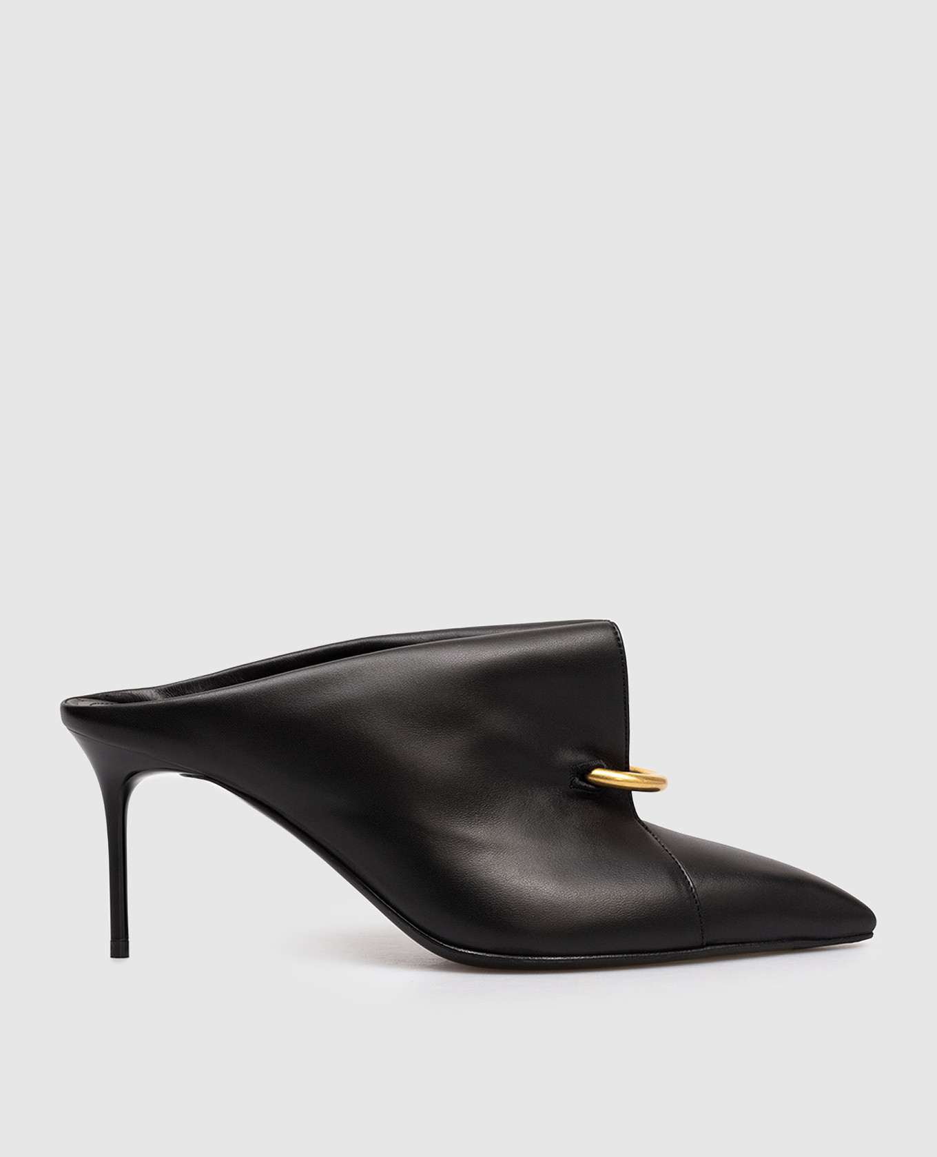 

Черные кожаные мюли Piercing, Черный, Мюли