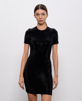 Alexander Wang Чорна сукня міні з вовни з кристалами 1KC4256065