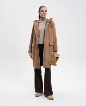 Max Mara Weekend Коричневі штани PETRA з вовоною PETRA