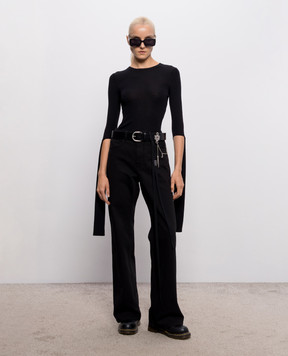 Ann Demeulemeester Чорні джинси-кльош Genoveva B0013624FA038